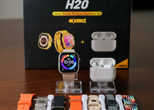 H20 8 Ultra Smart Watch + AirPods Combo – Fitness & Lifestyle Bundle