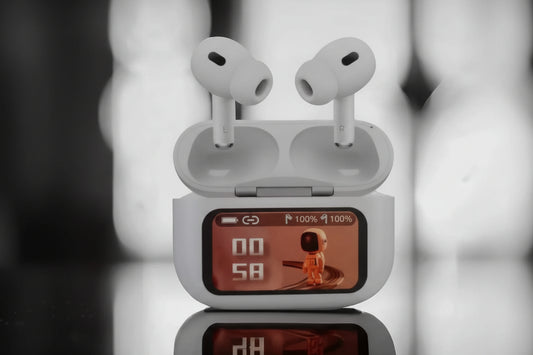 A9 Pro TWS Earbuds with Front Display | Battery %, Touch Control, True Wireless Stereo