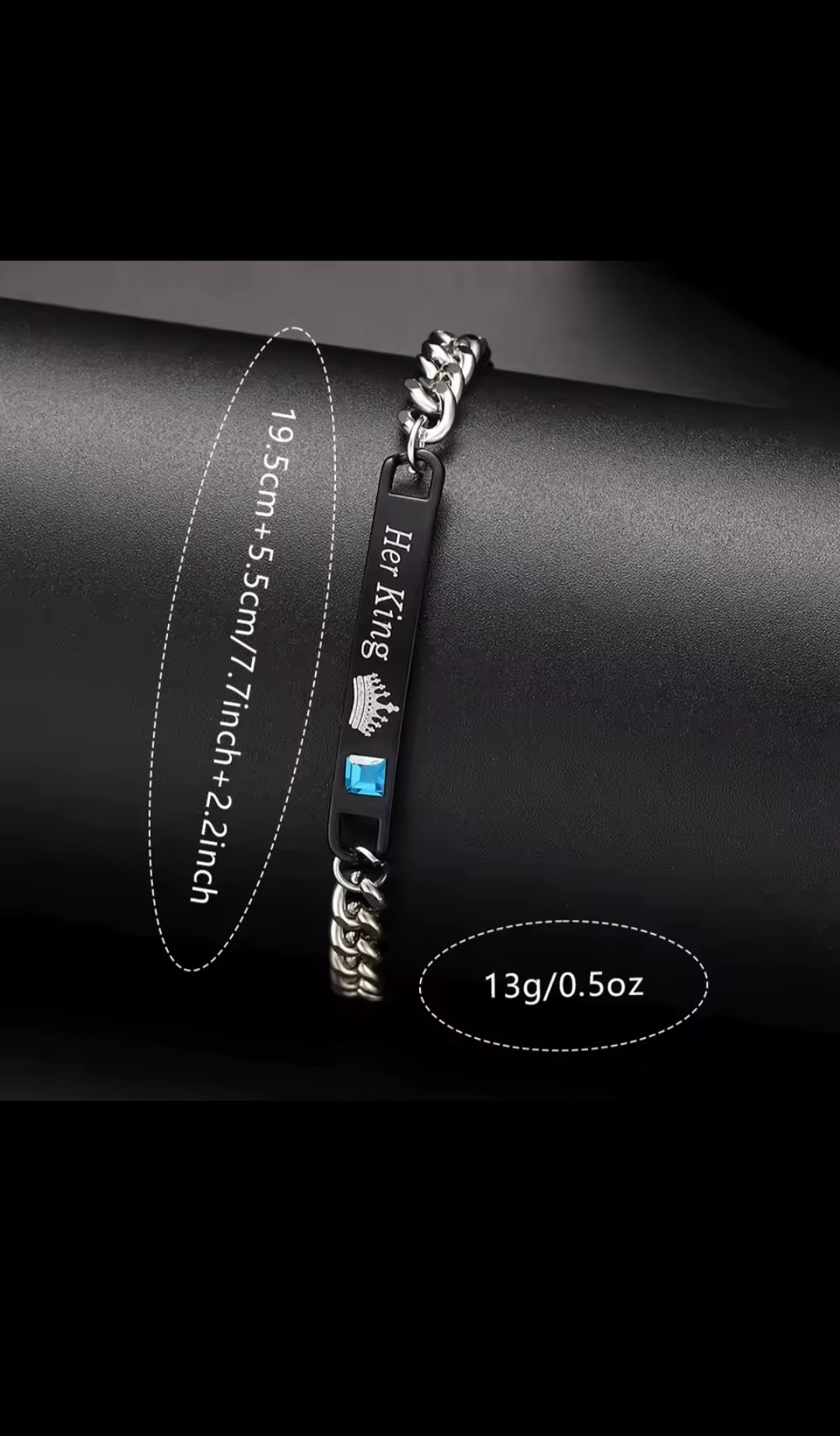 Geneva Chronograph Style Watch with Premium Bracelet (Black Edition)