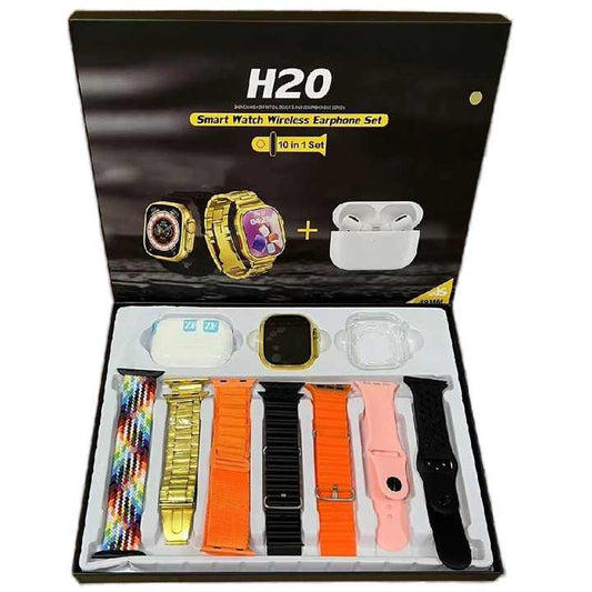H20 8 Ultra Smart Watch + AirPods Combo – Fitness & Lifestyle Bundle